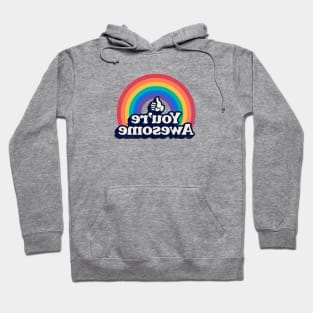 Mirror motivator- Good positive vibes and a happy rainbow to motivate you in a mirror Hoodie